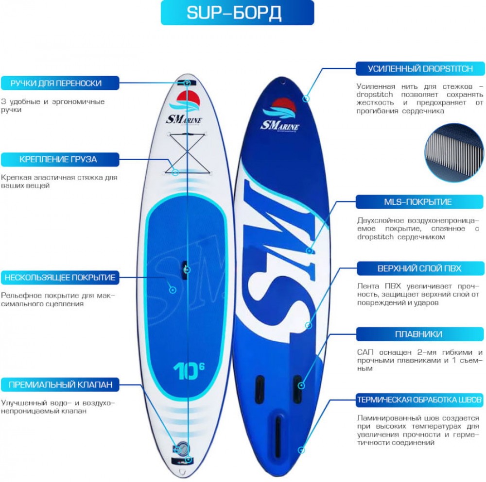 Надувной SUP-BOARD SMARINE 10‘6